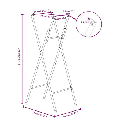 Berkfield Folding Bar Table Legs Silver 45x53x108 cm Galvanised Steel