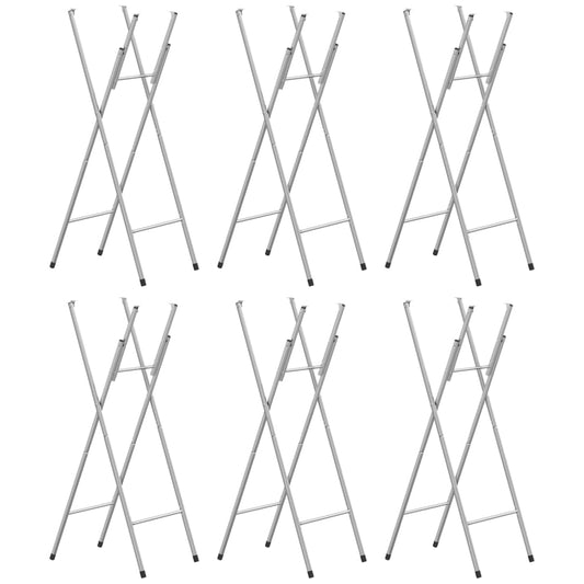 Berkfield Folding Bar Table Legs 6 pcs Silver 45x53x108 cm Galvanised Steel