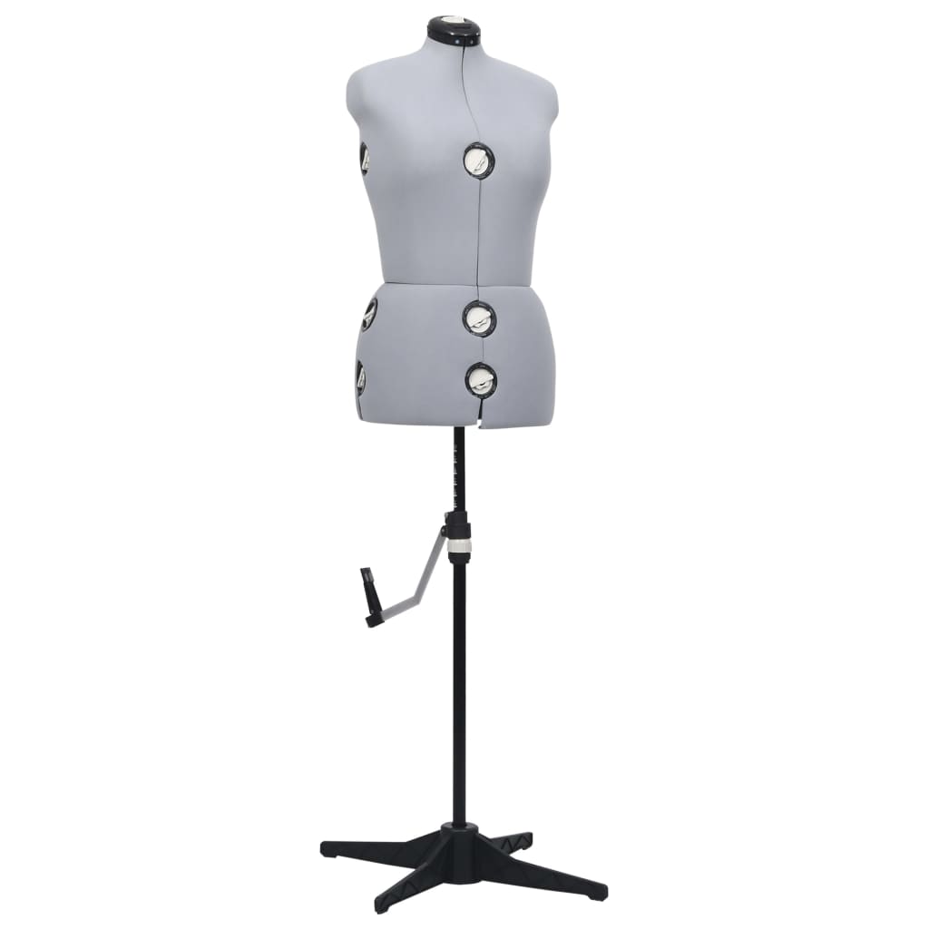 Berkfield Adjustable Dress Form Female Grey M Size 40-46