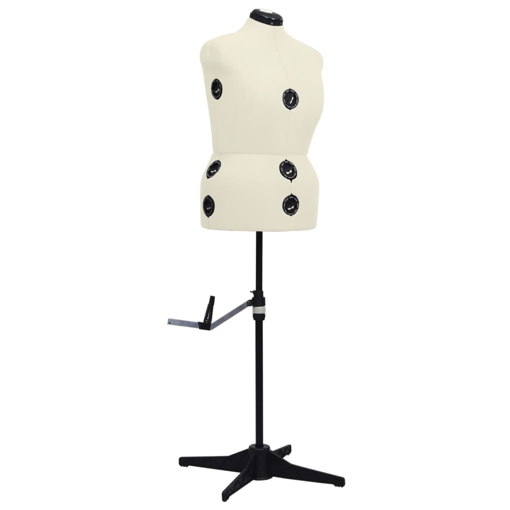 Berkfield Adjustable Dress Form Female Cream L Size 44-50 – Berkfield Home