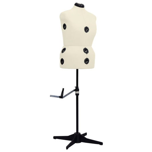 Berkfield Adjustable Dress Form Female Cream L Size 44-50
