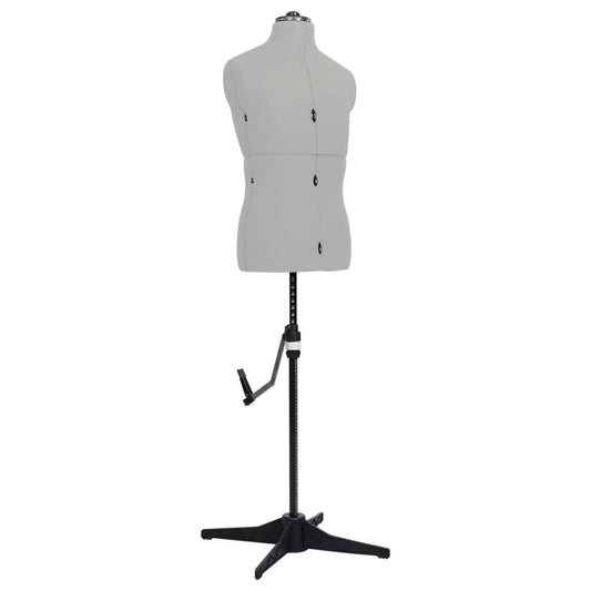 Berkfield Adjustable Dress Form Male Grey Size 37-45