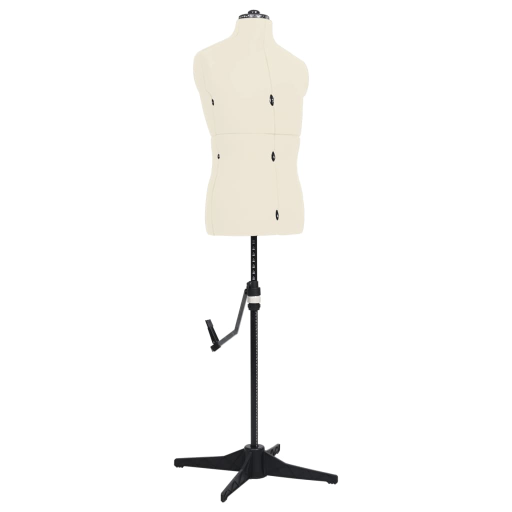 Berkfield Adjustable Dress Form Male Cream Size 37-45