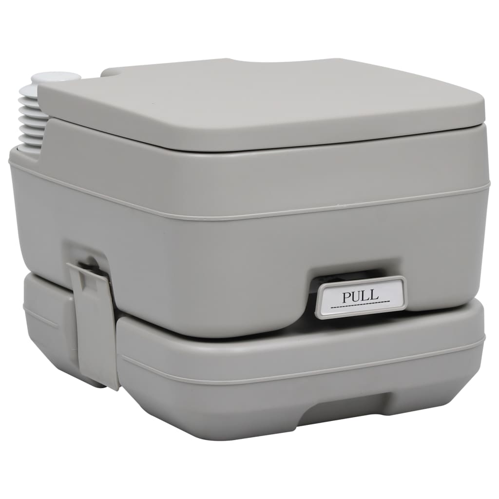 Berkfield Portable Camping Toilet Grey 10+10 L