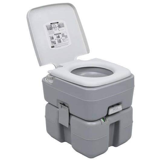 Berkfield Portable Camping Toilet Grey 20+10 L