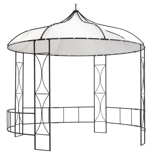 Berkfield Gazebo 300x290 cm White Round