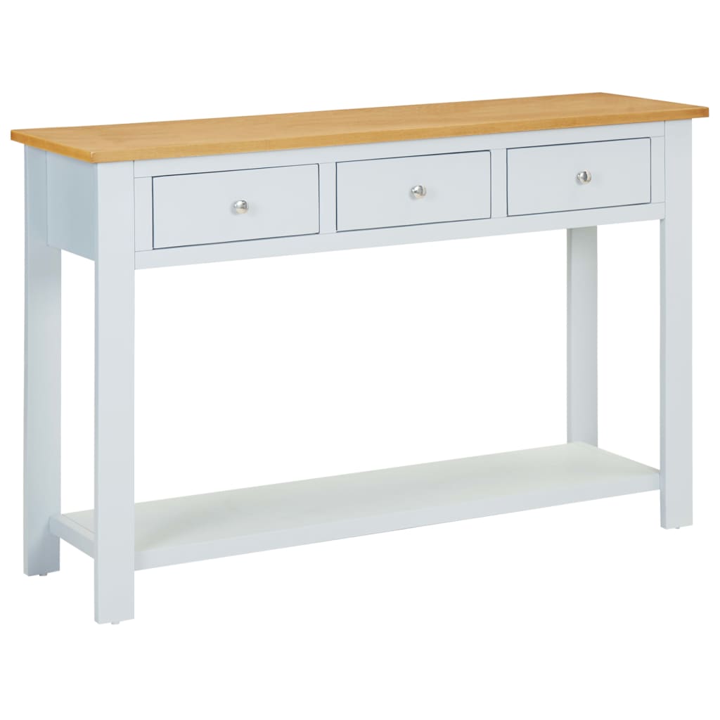 Berkfield Console Table 118x35x77 cm Solid Oak Wood