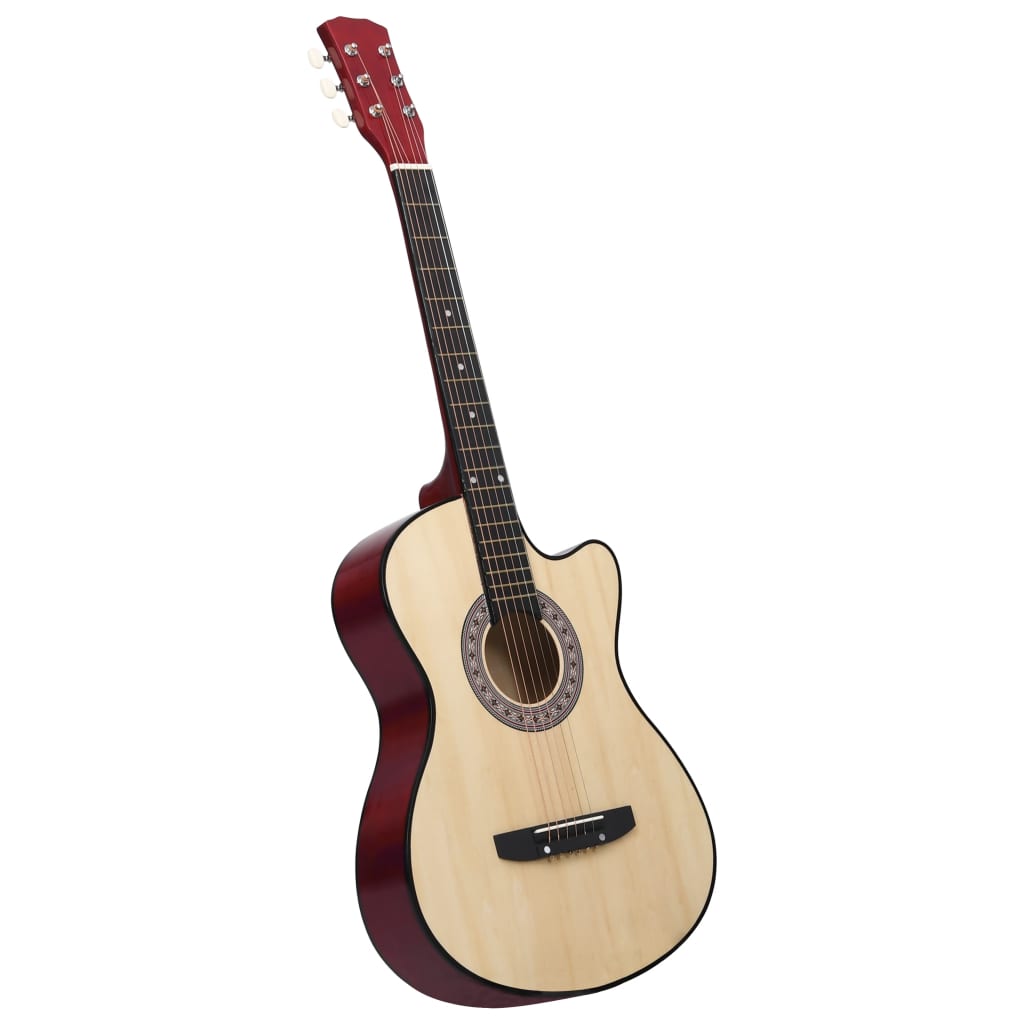 Berkfield Western Acoustic Cutaway Guitar with 6 Strings 38 Basewood