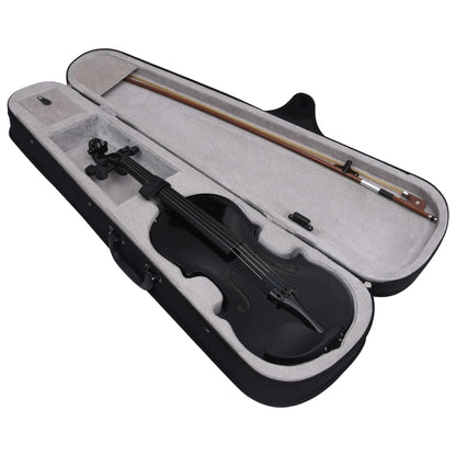 Berkfield Violin Full Set with Bow and Chin Rest Black 4/4