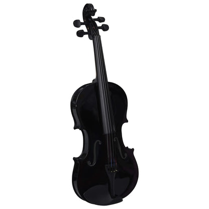 Berkfield Violin Full Set with Bow and Chin Rest Black 4/4