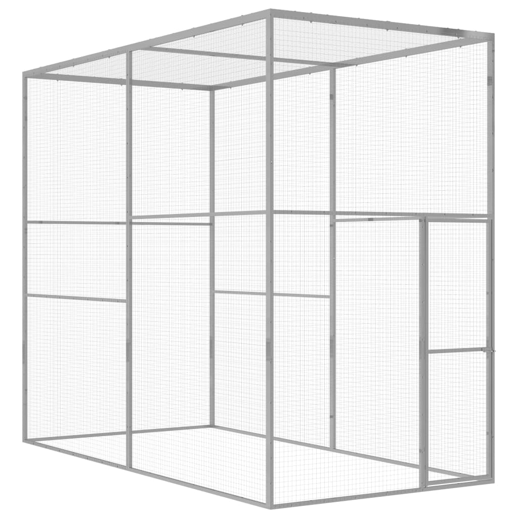 Berkfield Cat Cage 3x1.5x2.5 m Galvanised Steel