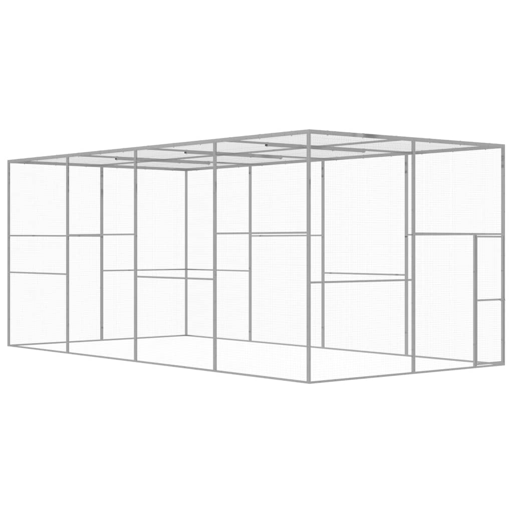 Berkfield Cat Cage 6x3x2.5 m Galvanised Steel