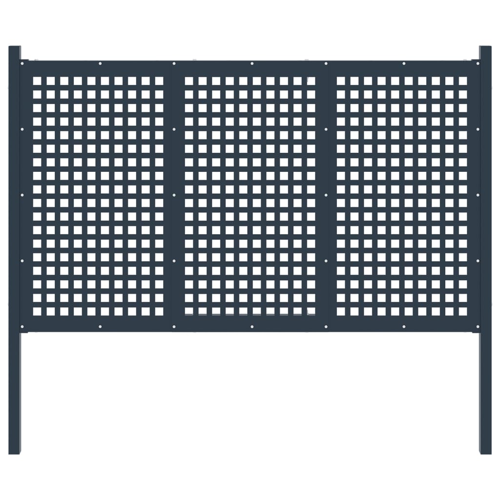 Berkfield Garden Fence Steel 177x150 cm Anthracite