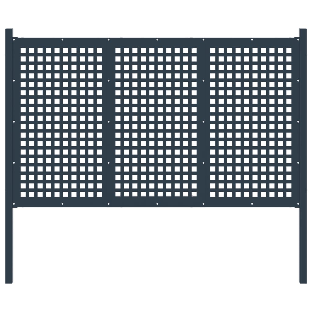 Berkfield Garden Fence Steel 177x175 cm Anthracite