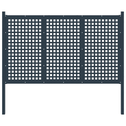 Berkfield Garden Fence Steel 177x175 cm Anthracite