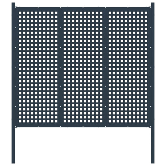 Berkfield Garden Fence Steel 177x200 cm Anthracite
