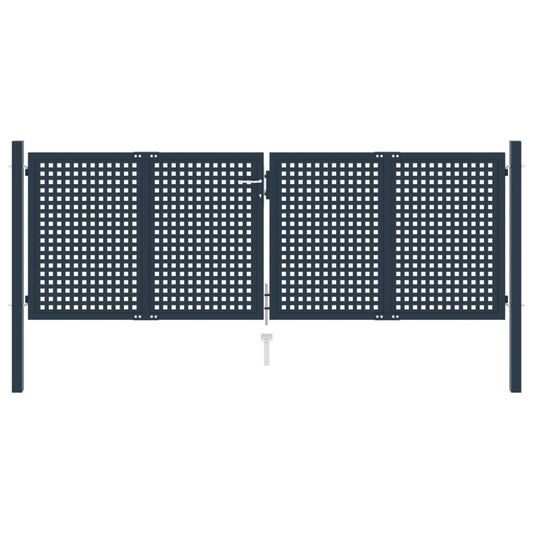 Berkfield Fence Gate Anthracite 306x150 cm Steel
