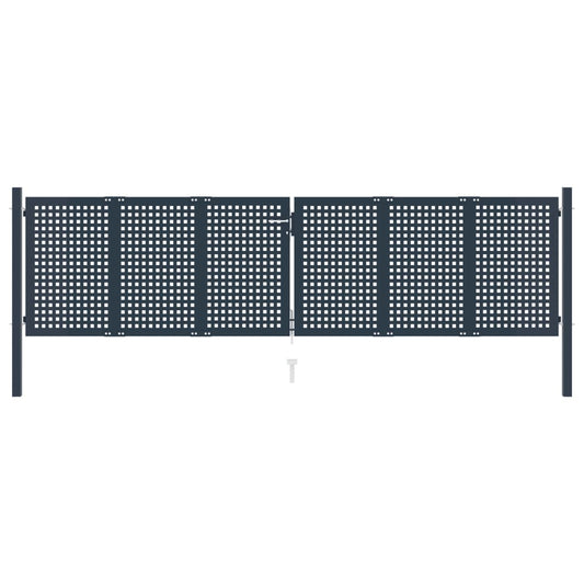 Berkfield Fence Gate Anthracite 404x125 cm Steel