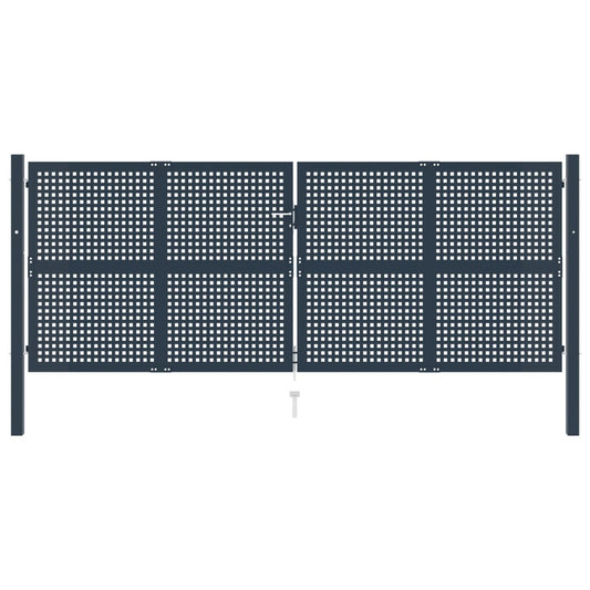 Berkfield Fence Gate Anthracite 404x200 cm Steel