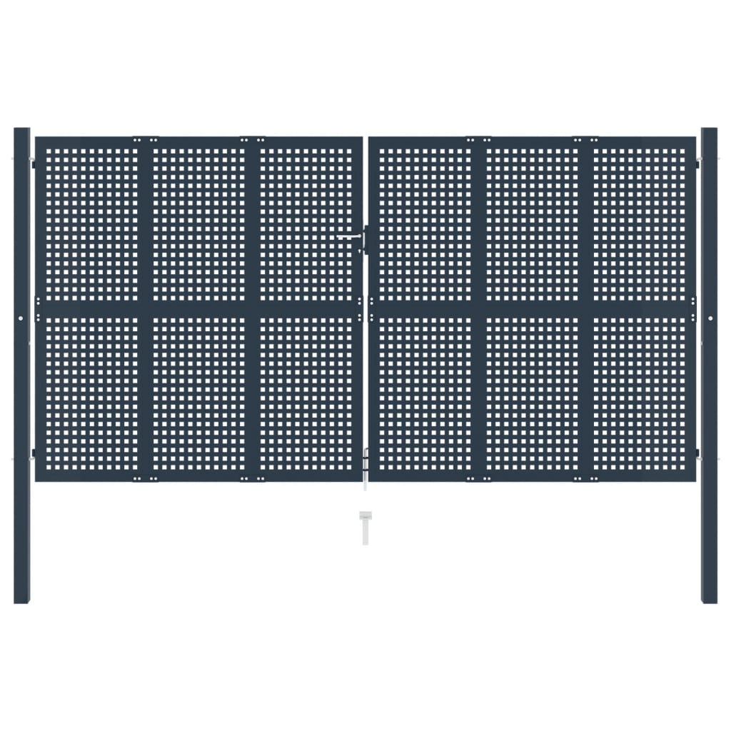 Berkfield Fence Gate Anthracite 404x225 cm Steel