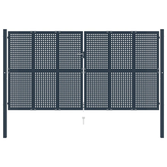 Berkfield Fence Gate Anthracite 404x225 cm Steel