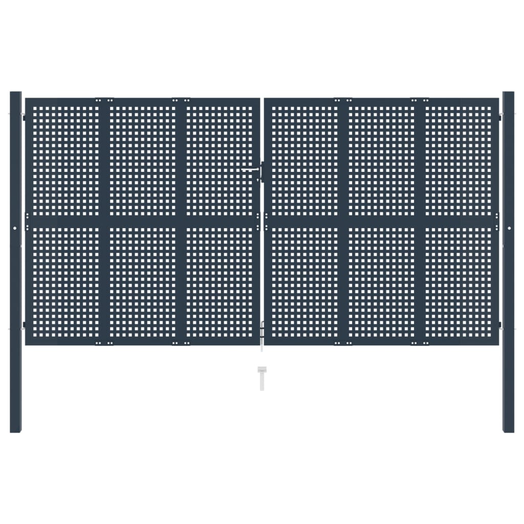 Berkfield Fence Gate Anthracite 404x250 cm Steel