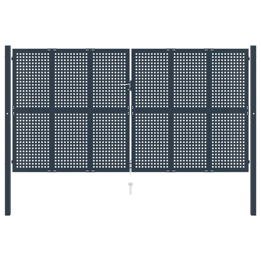Berkfield Fence Gate Anthracite 404x250 cm Steel