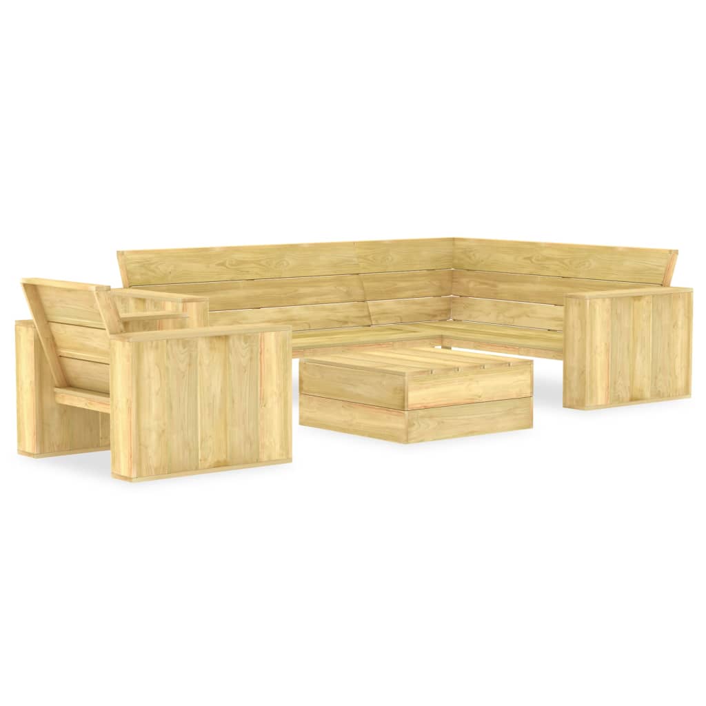 Berkfield 3 Piece Garden Lounge Set Impregnated Pinewood