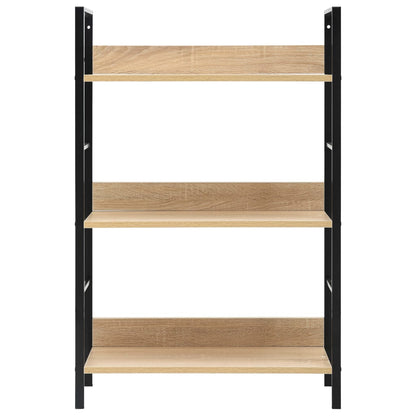 Berkfield 3-Layer Book Shelf Oak 60x27.6x90.5 cm Engineered Wood