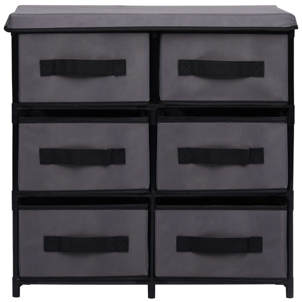 Berkfield Storage Cabinet with 6 Drawers 55x29x55 cm Grey Steel