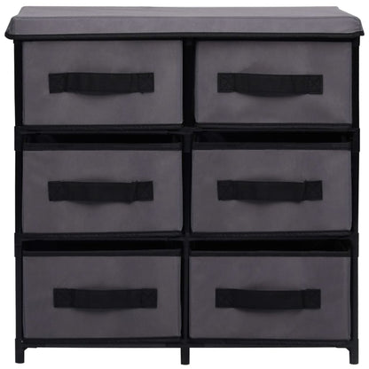 Berkfield Storage Cabinet with 6 Drawers 55x29x55 cm Grey Steel