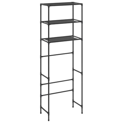 Berkfield 3-Tier Storage Rack over Toilet Black 53x28x169 cm