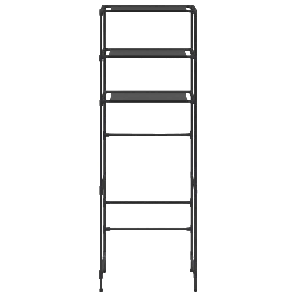 Berkfield 3-Tier Storage Rack over Toilet Black 53x28x169 cm
