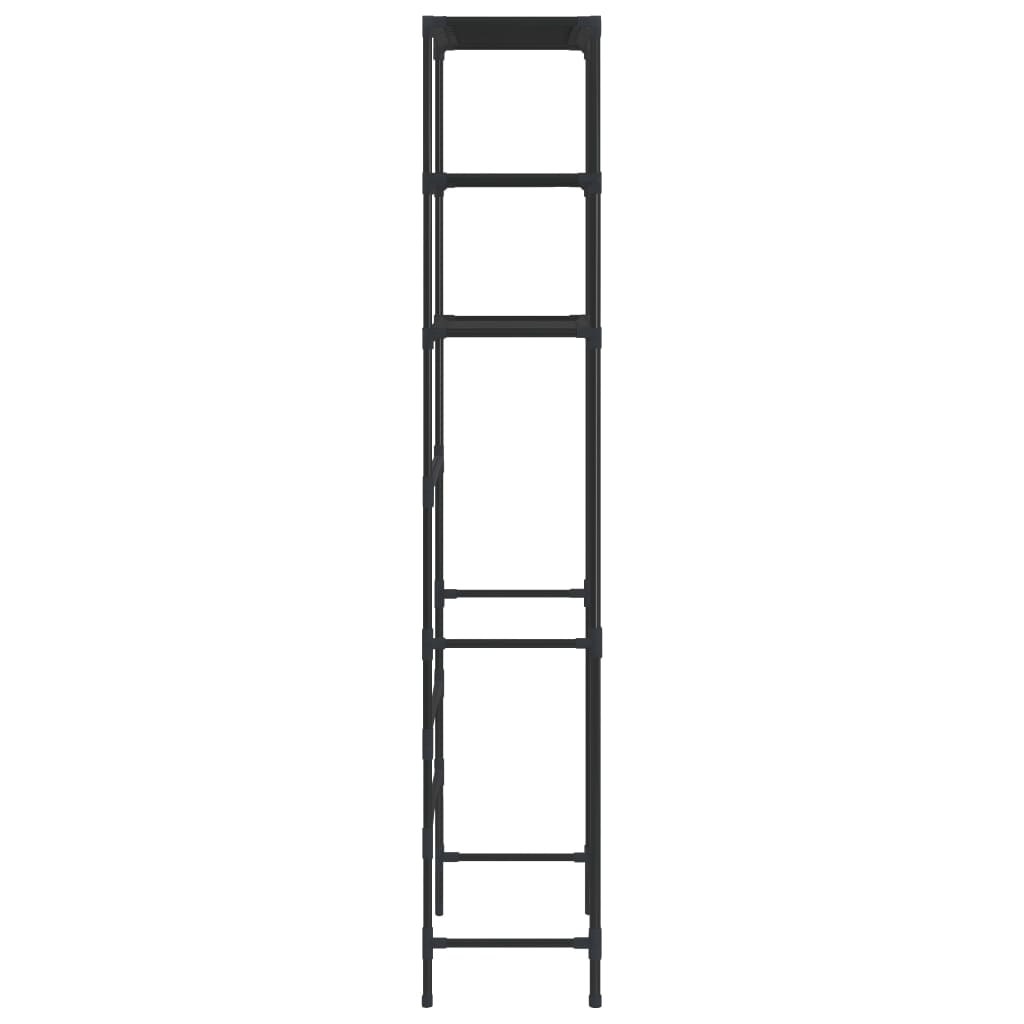 Berkfield 3-Tier Storage Rack over Toilet Black 53x28x169 cm