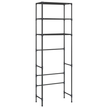Berkfield 3-Tier Storage Rack over Toilet Black 53x28x169 cm