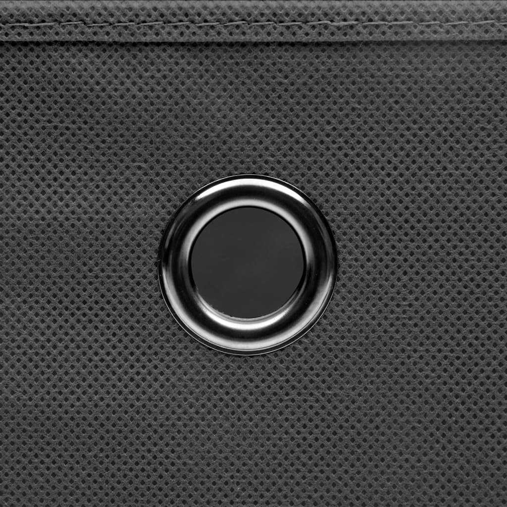 Berkfield Storage Boxes with Lids 10 pcs Grey 32x32x32 cm Fabric