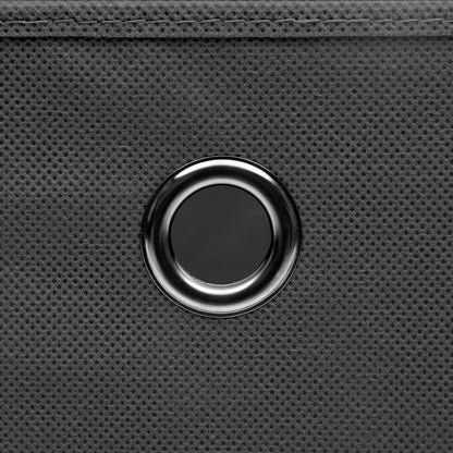 Berkfield Storage Boxes with Lids 10 pcs Grey 32x32x32 cm Fabric