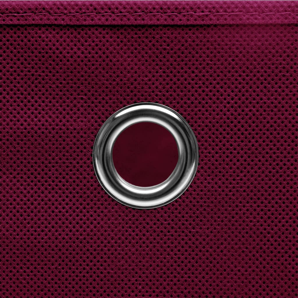 Berkfield Storage Boxes 4 pcs Dark Red 32x32x32 cm Fabric
