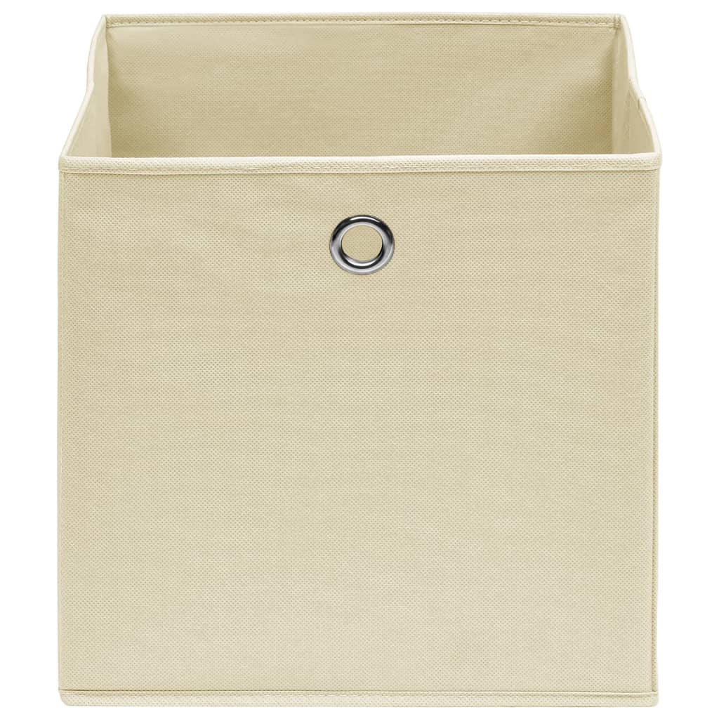 Berkfield Storage Boxes 4 pcs Cream 32x32x32 cm Fabric