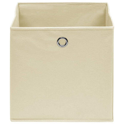 Berkfield Storage Boxes 4 pcs Cream 32x32x32 cm Fabric
