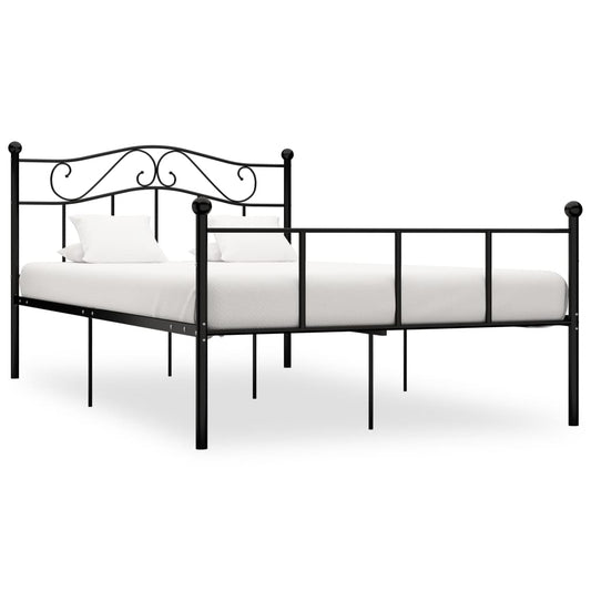 Berkfield Bed Frame Black Metal 120x200 cm