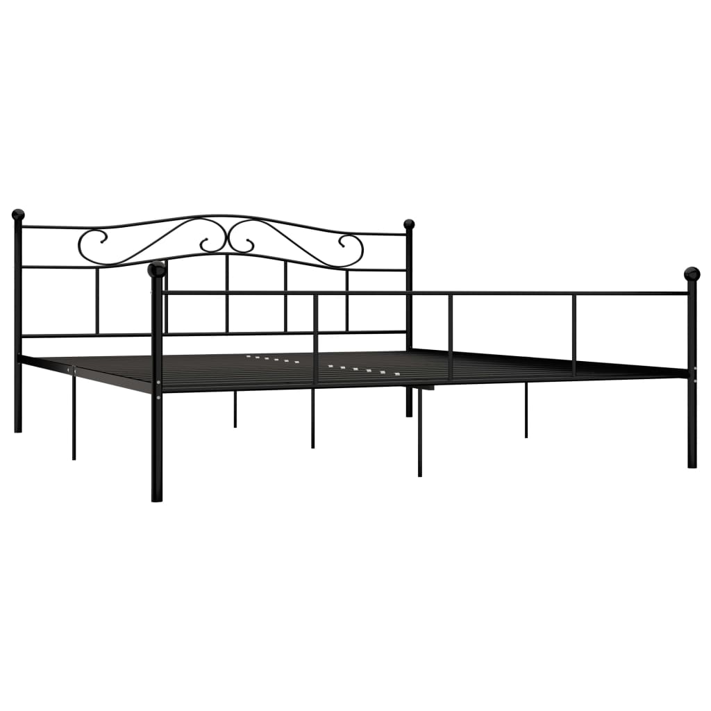 Berkfield Bed Frame Black Metal 180x200 cm 6FT Super King