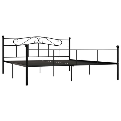 Berkfield Bed Frame Black Metal 180x200 cm 6FT Super King