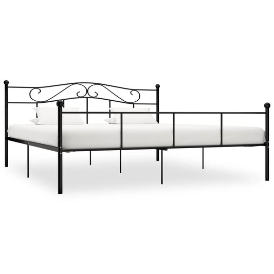 Berkfield Bed Frame Black Metal 200x200 cm
