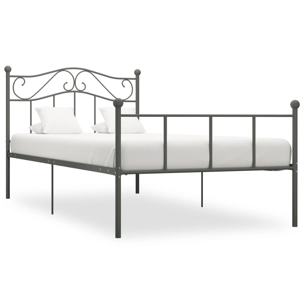 Berkfield Bed Frame Grey Metal 100x200 cm