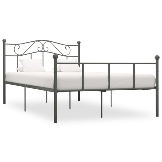 Berkfield Bed Frame Grey Metal 160x200 cm
