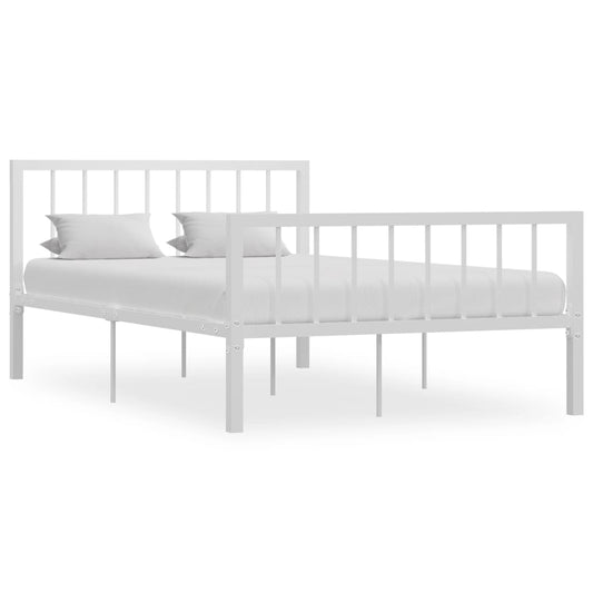 Berkfield Bed Frame White Metal 120x200 cm