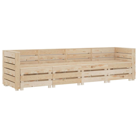 Berkfield Garden 4-Seater Pallet Sofa Wood