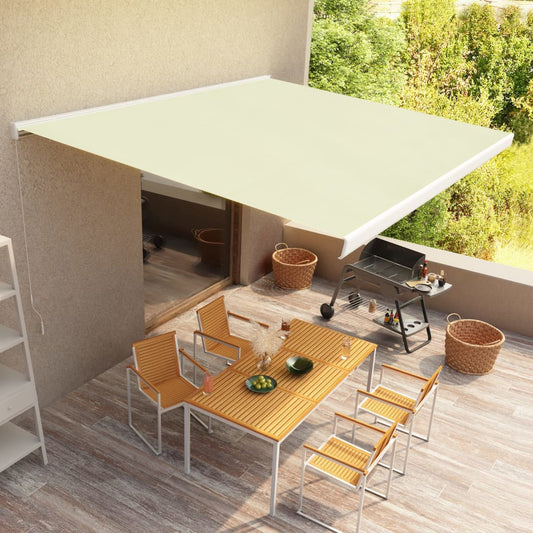 Berkfield Manual Cassette Awning 450x300 cm Cream