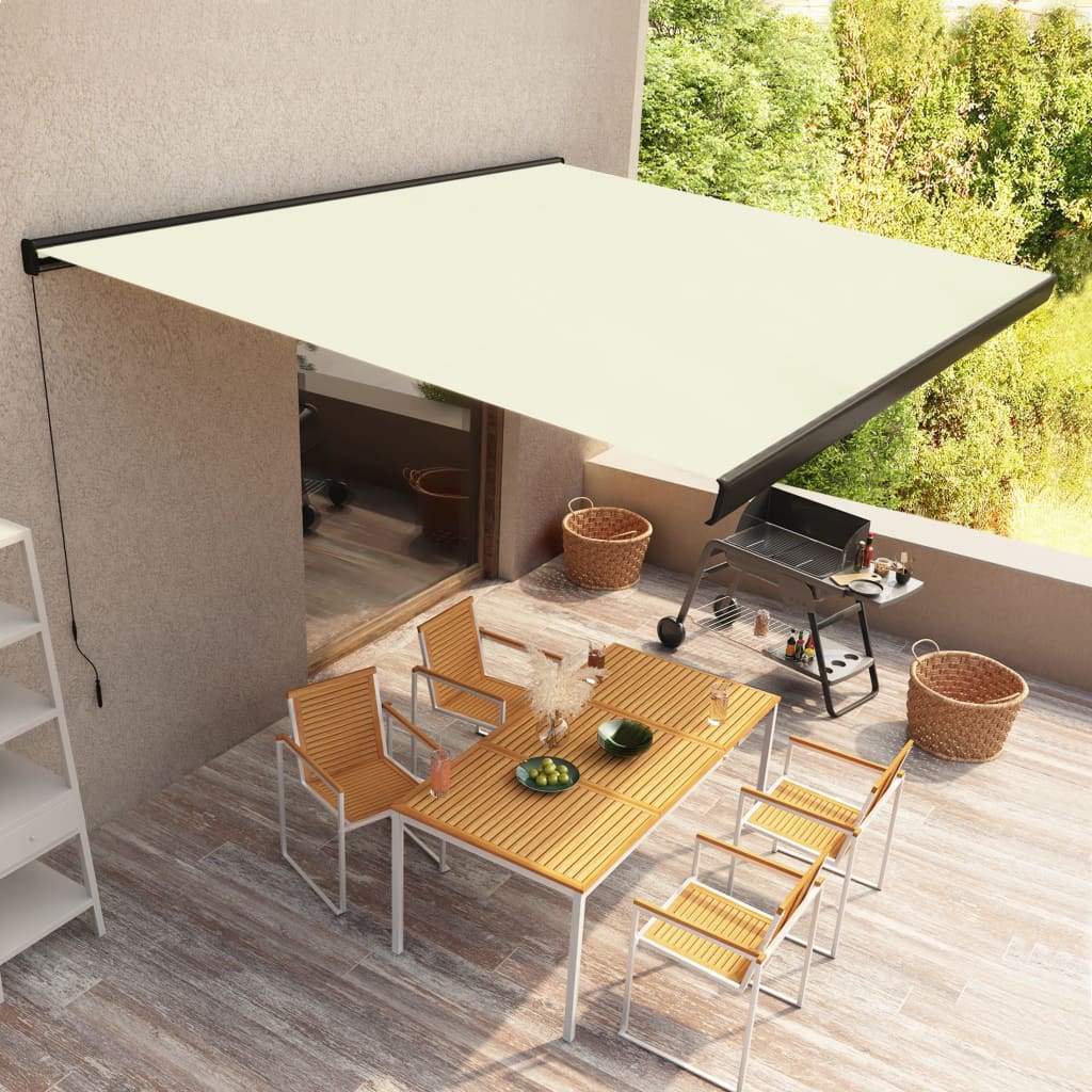 Berkfield Manual Cassette Awning 450x300 cm Cream